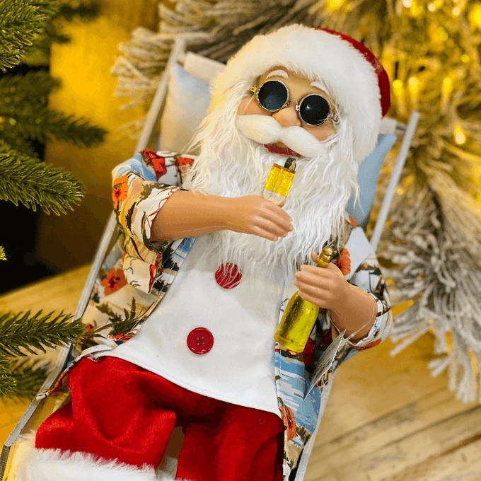 Papai Noel Descanso na Praia – 44cm