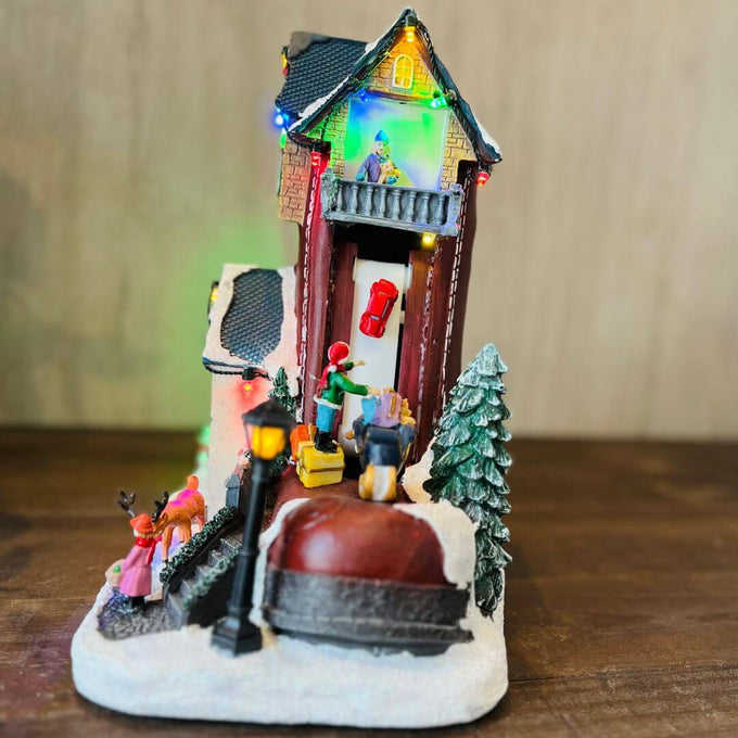 Casa Natal Bota com Presentes Colorida com Movimento – 26cm