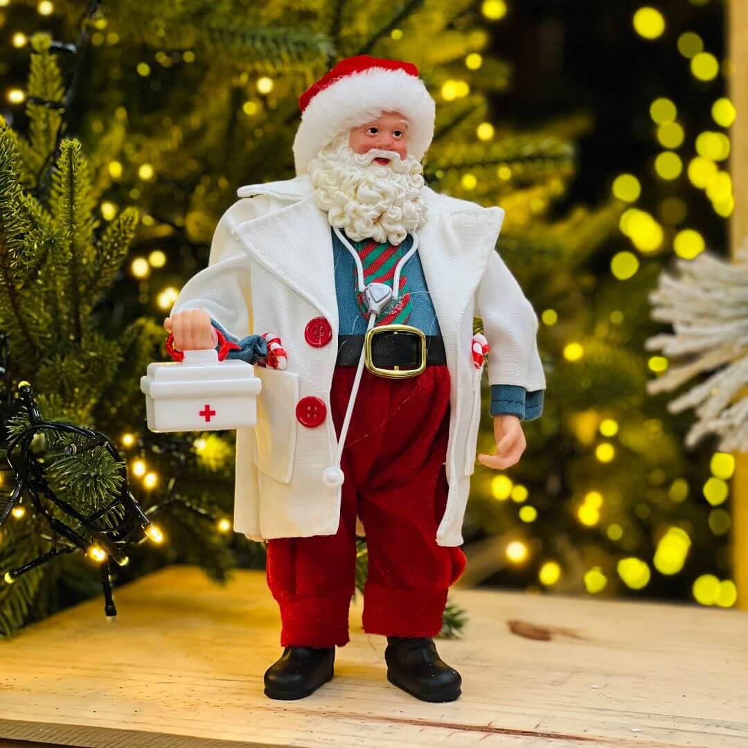 Papai Noel Natal Medico (vermelho Branco) -  29x10cm