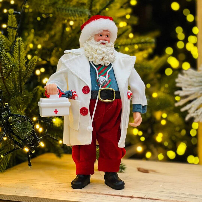 Papai Noel Natal Medico (vermelho Branco) -  29x10cm